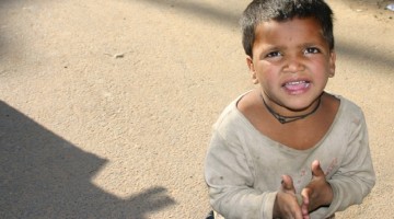 poor kid on the street